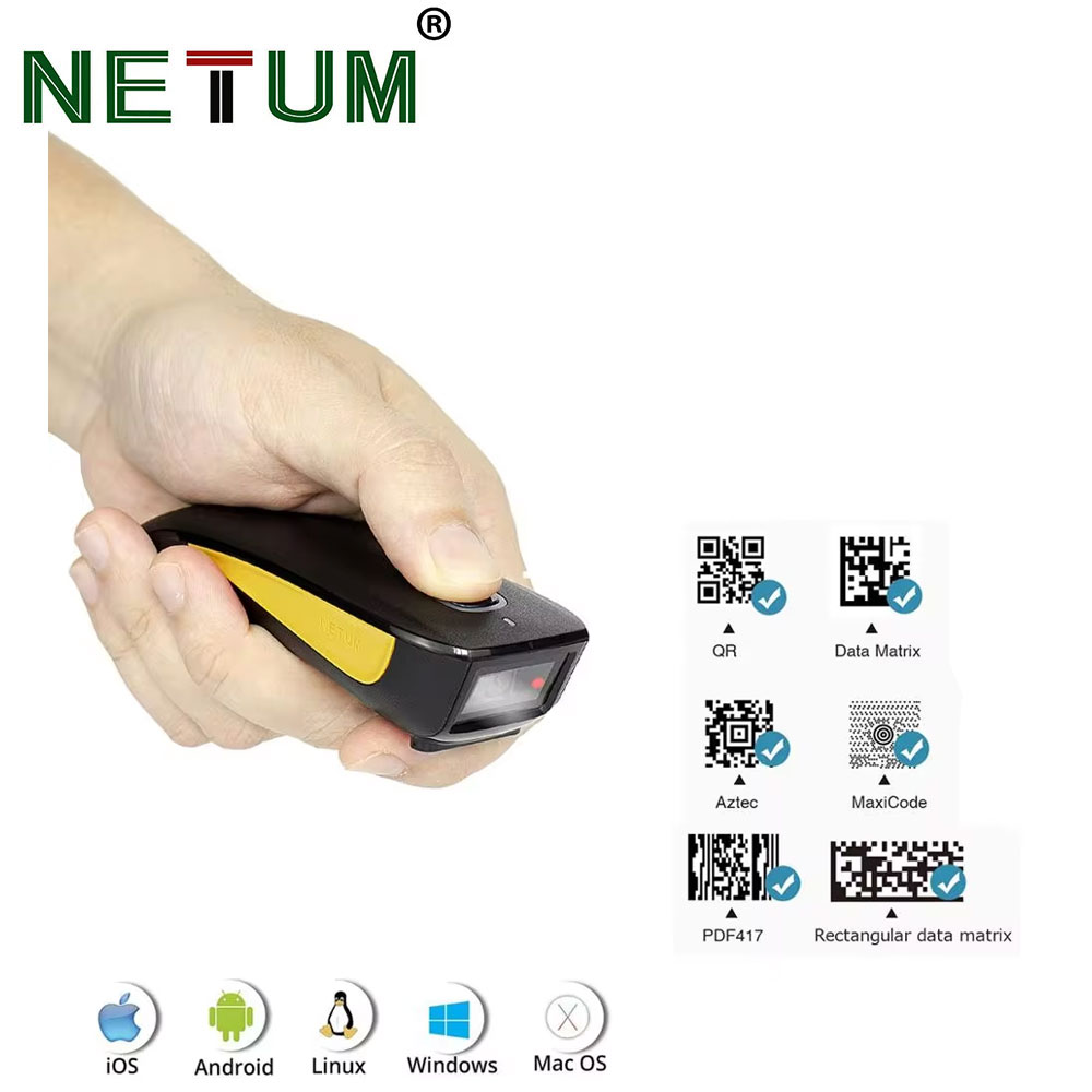 Barcode Scanner 2D - NETUM C750 Bluetooth 2D Barcode Scanner,