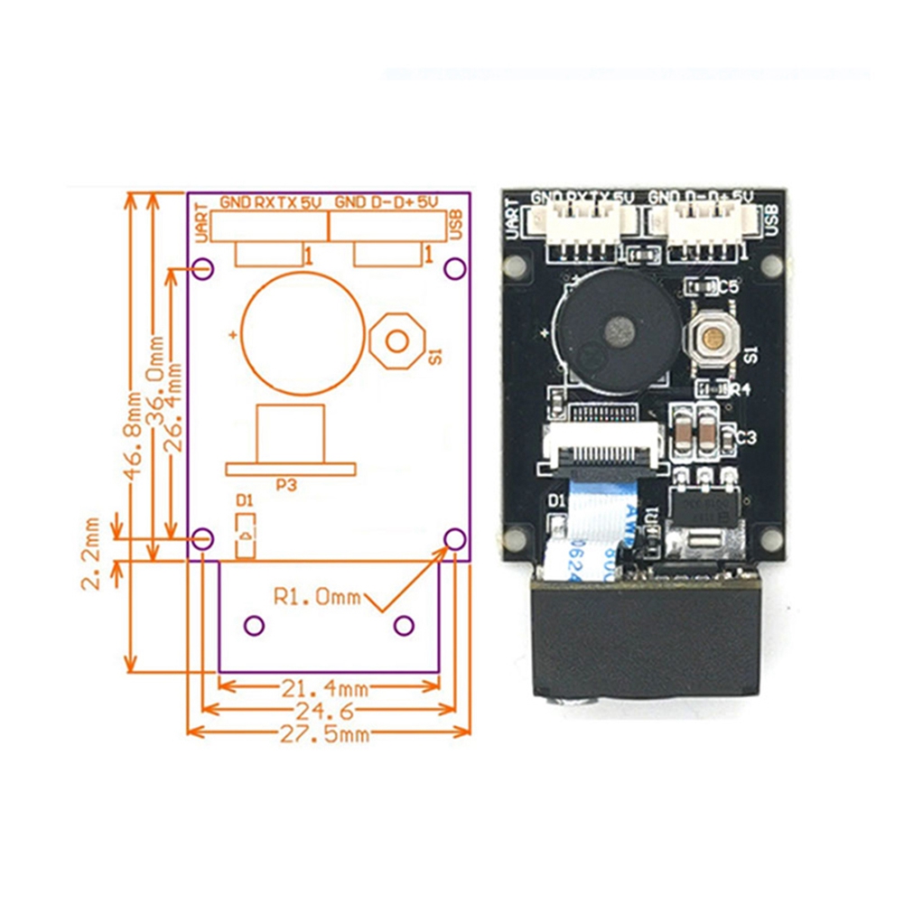 SLQZT GM77 640x480 CMOS DC5V U - Barcode Scanner 2D incelemesi ve fiyatı