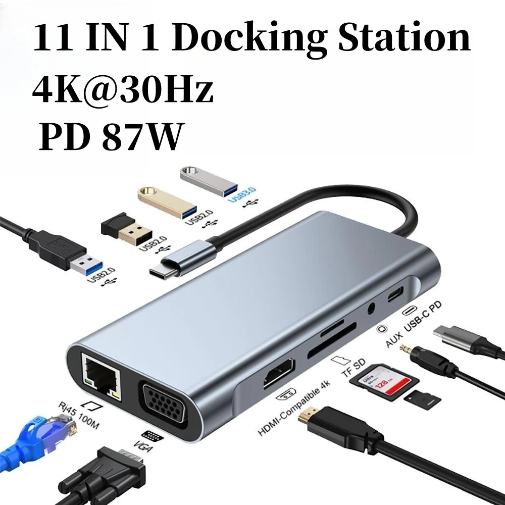 4/7/8/11in1 Docking Hub 4K USB - Docking Station Usb C incelemesi ve fiyatı