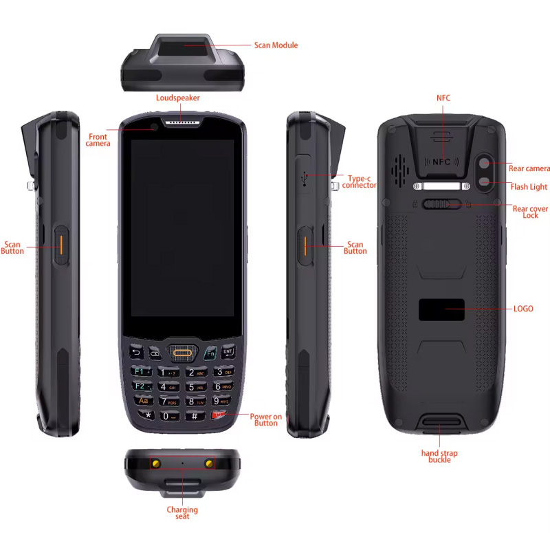 4inch Mobile PDA 1D 2D Barcode - Barcode Scanner 2D incelemesi ve fiyatı
